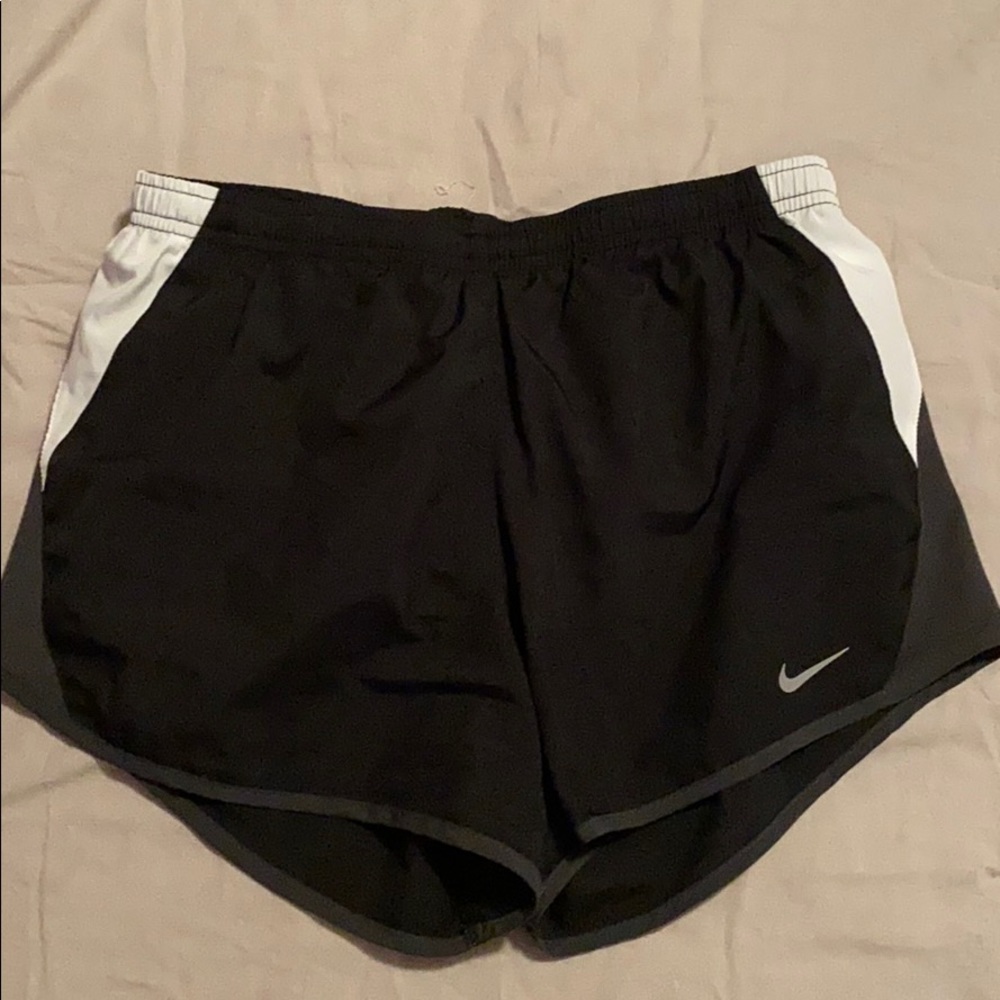 - Black and white nike shorts